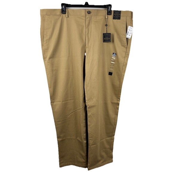 NWT Jos. A. Bank 44x32 Khaki Cotton Reserve Tailored Fit Chino Mens Pants - Picture 1 of 5